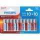 ΜΠΑΤΑΡΙΑ ΑΛΚΑΛ PHILIPS LR6P20BP/GRS (6959033841019) AA/10+10ΤΜΧ